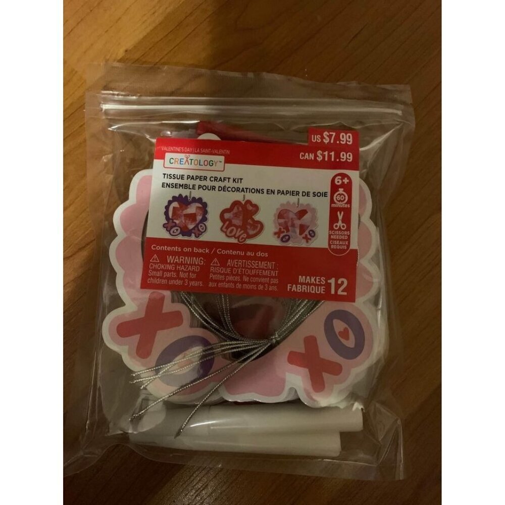 DIY Tissue paper Craft Kit for Valentines Day